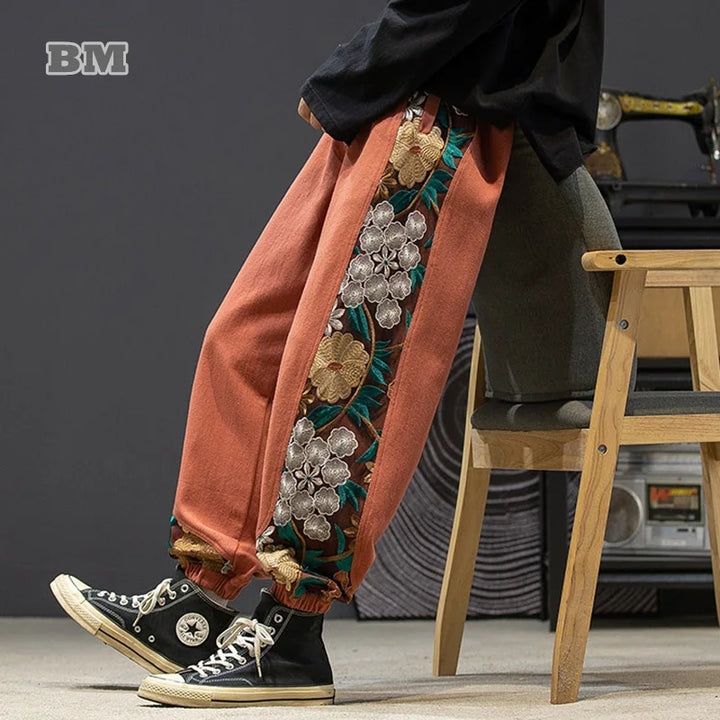 Oversized Patchwork Harajuku Joggers Dark Tiger