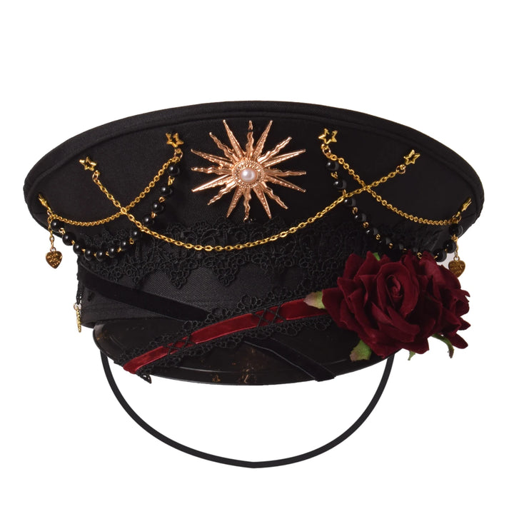 Gothic Lolita Steampunk Military Cap Dark Tiger