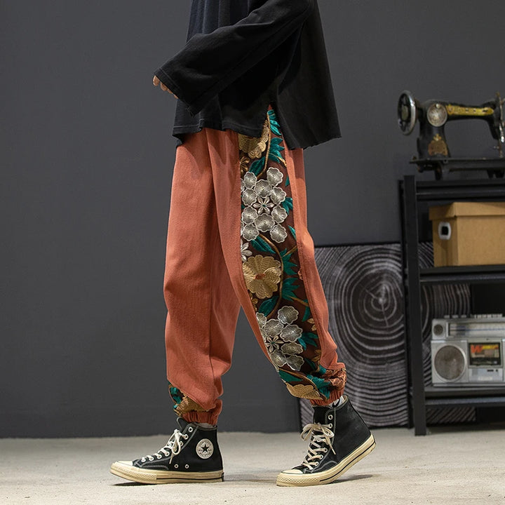 Oversized Patchwork Harajuku Joggers Dark Tiger