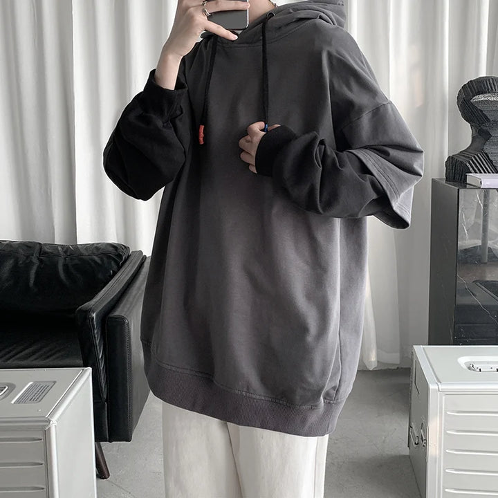 Harajuku Oversized Layered Hoodie Dark Tiger