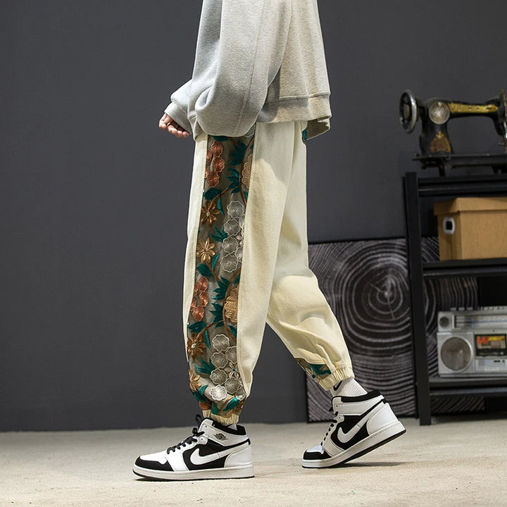 Oversized Patchwork Harajuku Joggers Dark Tiger