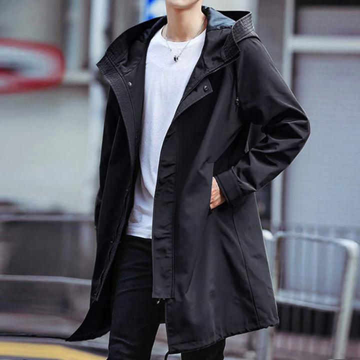 Dark Hooded Casual WIndbreaker Dark Tiger