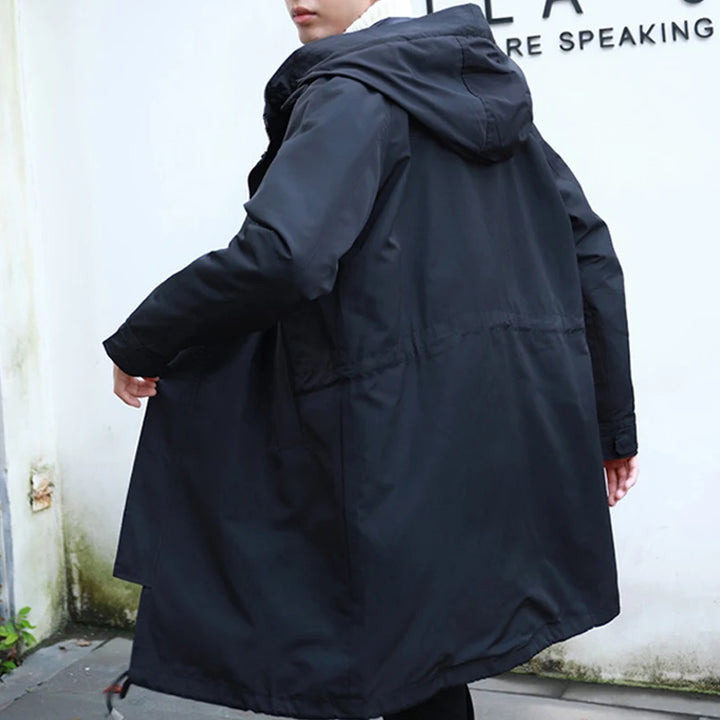 Dark Hooded Casual WIndbreaker Dark Tiger