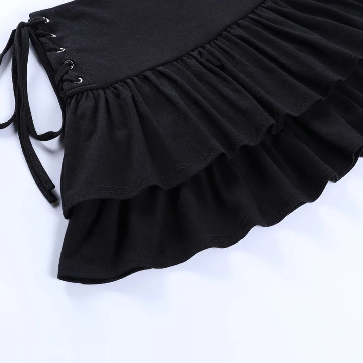 Gothic Lolita Lace Mini Skirt Dark Tiger