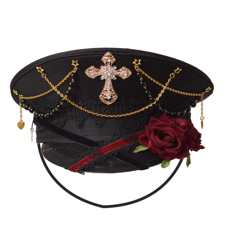 Gothic Lolita Steampunk Military Cap Dark Tiger