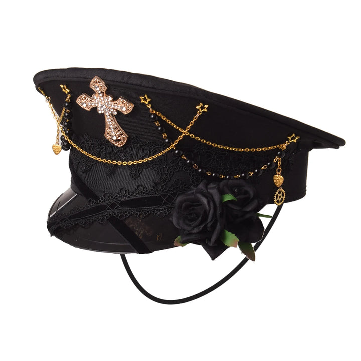 Gothic Lolita Steampunk Military Cap Dark Tiger