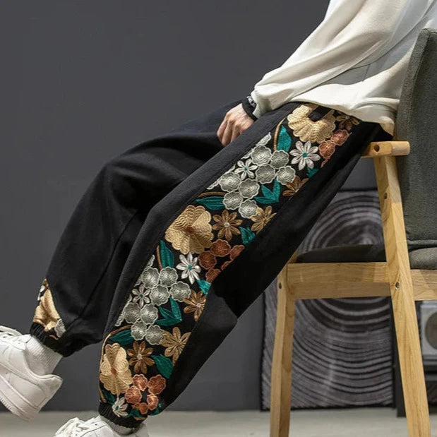 Oversized Patchwork Harajuku Joggers Dark Tiger