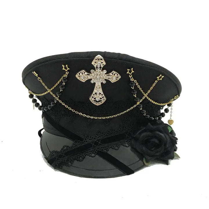 Gothic Lolita Steampunk Military Cap Dark Tiger