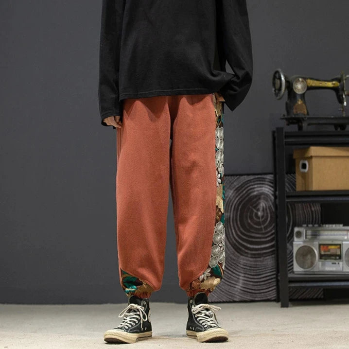 Oversized Patchwork Harajuku Joggers Dark Tiger