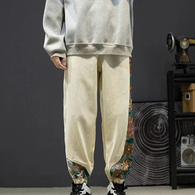 Oversized Patchwork Harajuku Joggers Dark Tiger