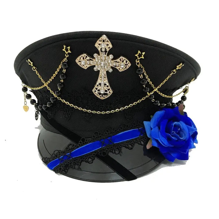 Gothic Lolita Steampunk Military Cap Dark Tiger