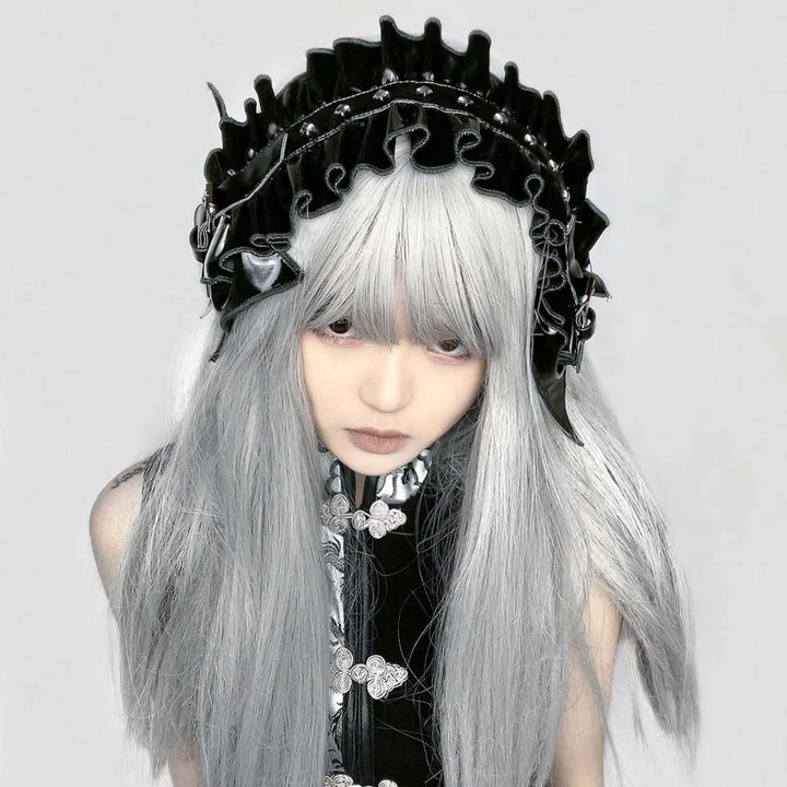 Gothic Lolita Eco Leather Headband Dark Tiger