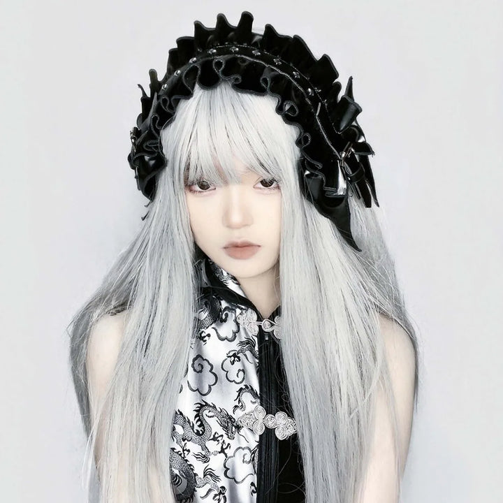 Gothic Lolita Eco Leather Headband Dark Tiger