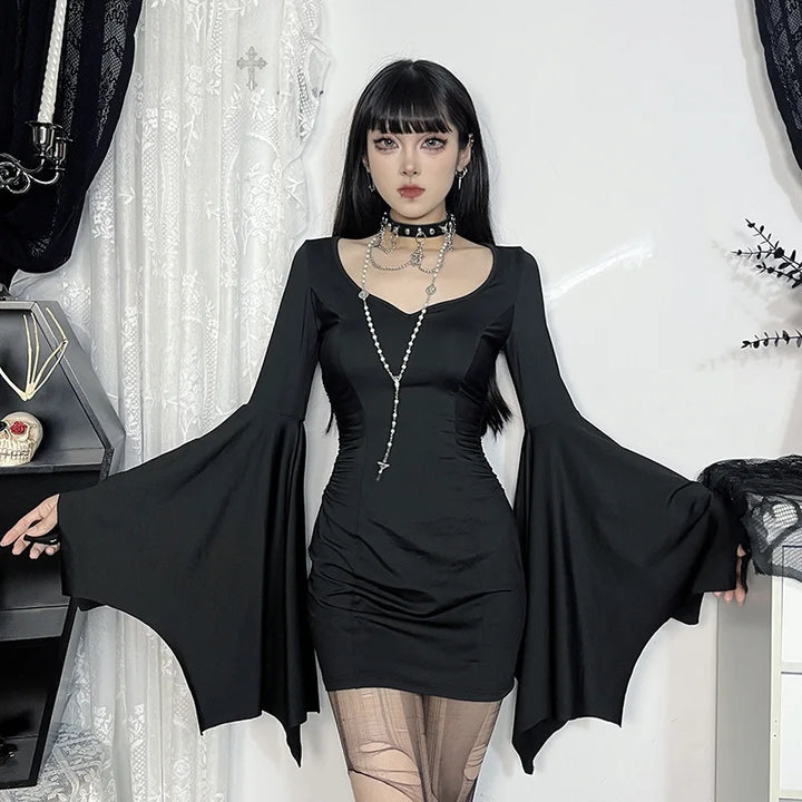 Gothic Longsleeve Party Dress Dark Tiger