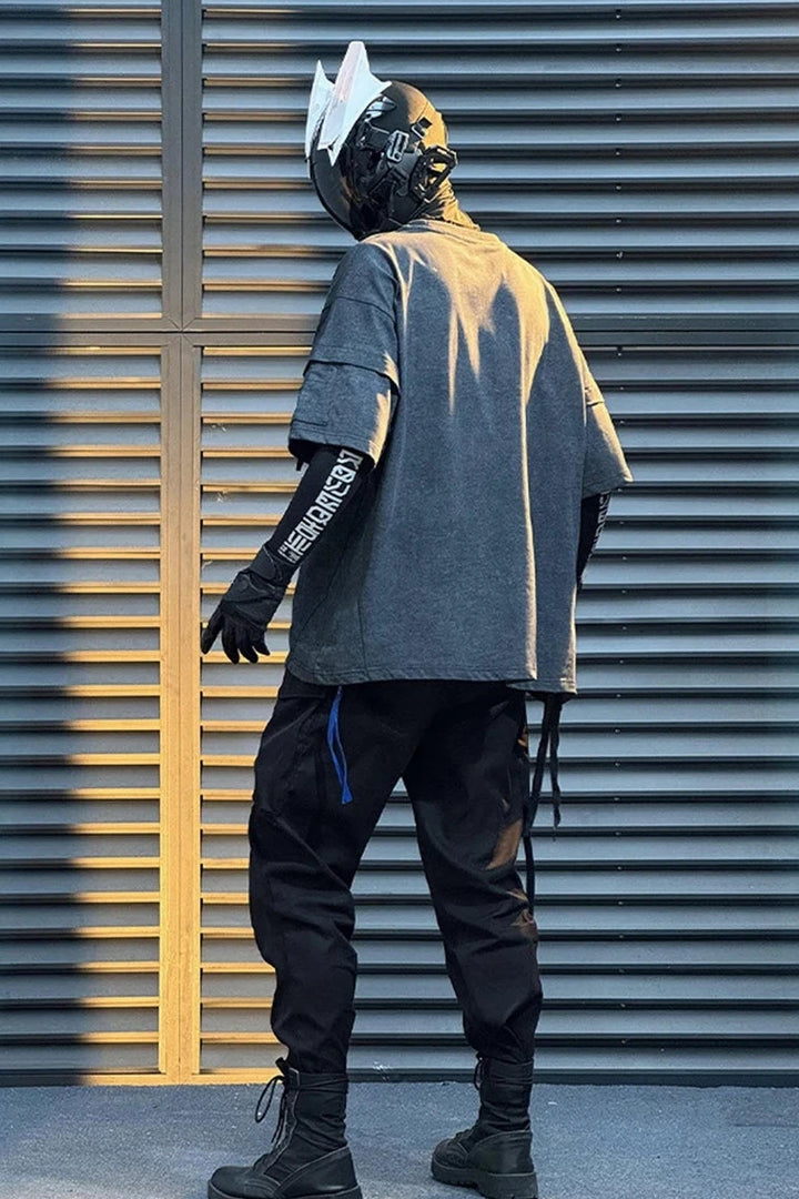 Techwear Washed Oversized T-Shirt Dark Tiger