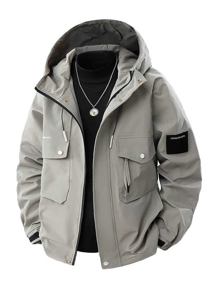 Korean Multi-Pocket Windbreaker Dark Tiger