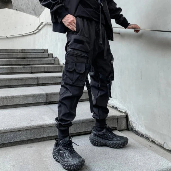 Techwear Elastic Cargo Pants Dark Tiger