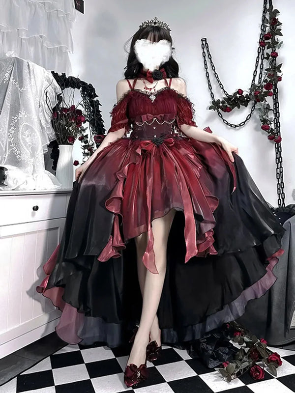 Gothic Bride Floral Dress Dark Tiger