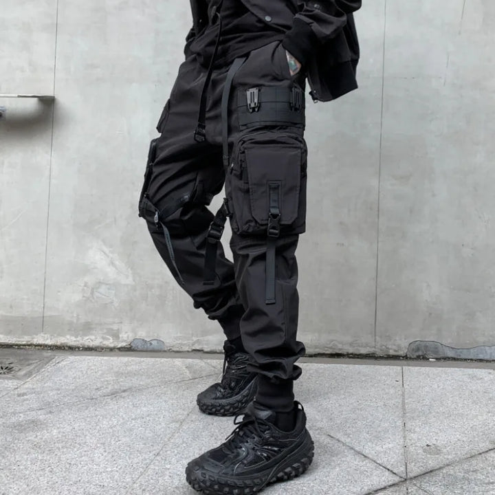 Techwear Elastic Cargo Pants Dark Tiger