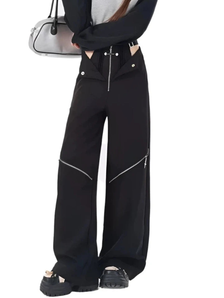 Y2K Gothic Cargo Pants Dark Tiger