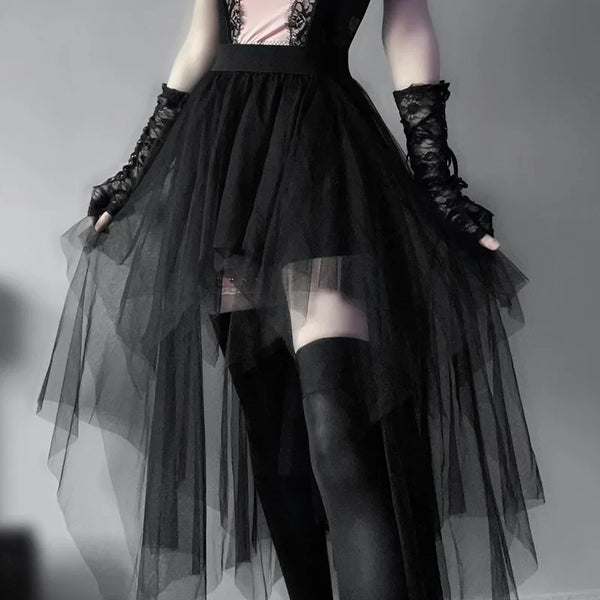 Gothic Style Irregular Skirt Dark Tiger