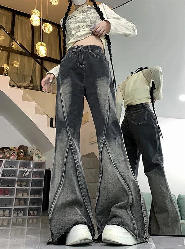 Vintage Emo Wide Jeans Dark Tiger