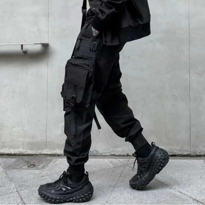 Dark Techwear Cargo Joggers Dark Tiger
