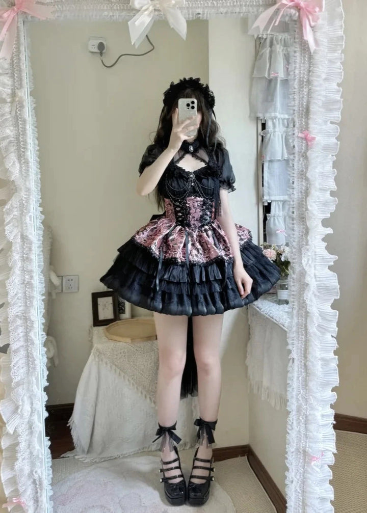 Japanese Victorian Gothic Dress Dark Tiger