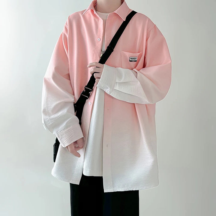 Korean Oversized Gradient Shirt Dark Tiger