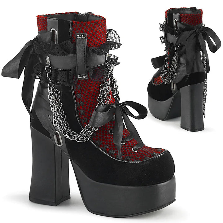 Retro Gothic Chain Boots Dark Tiger