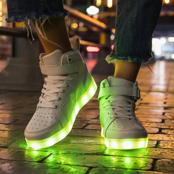 High Top LED Sneakers Dark Tiger