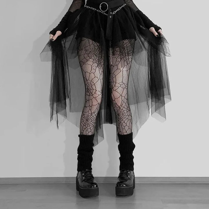 Gothic Style Irregular Skirt Dark Tiger