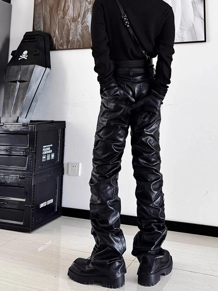 Cyberpunk Soft Leather Pants Dark Tiger