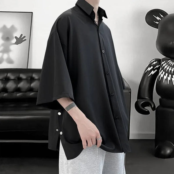 Oversized Korean Streetwear Shirt Dark Tiger