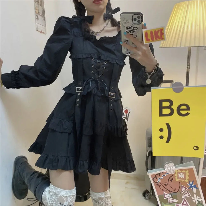 Gothic Lolita Mini Dress Dark Tiger