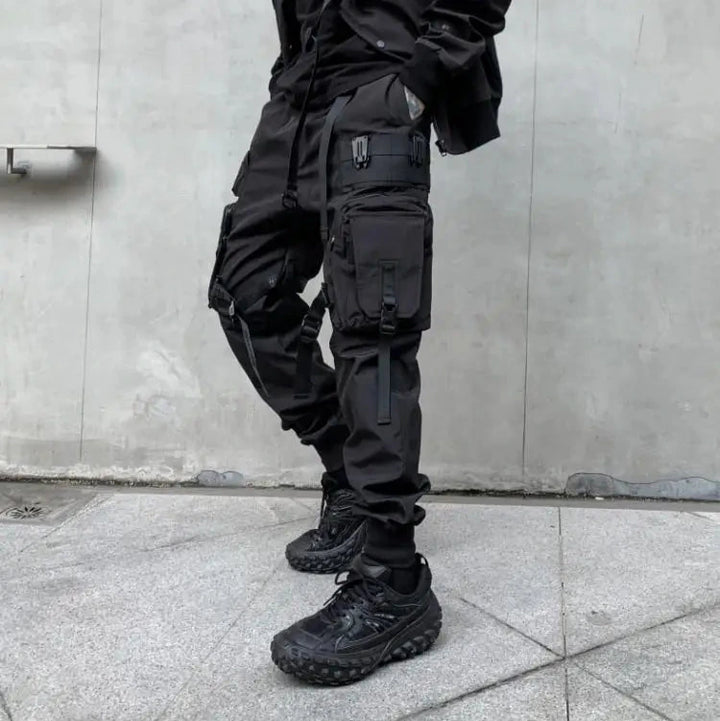 Dark Techwear Cargo Joggers Dark Tiger