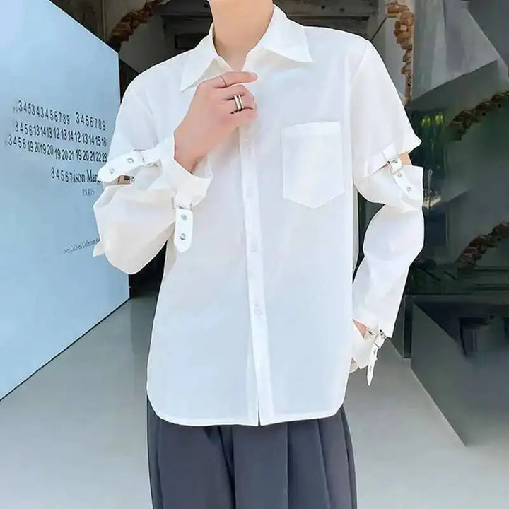 Punk Style Detachable Shirt Dark Tiger