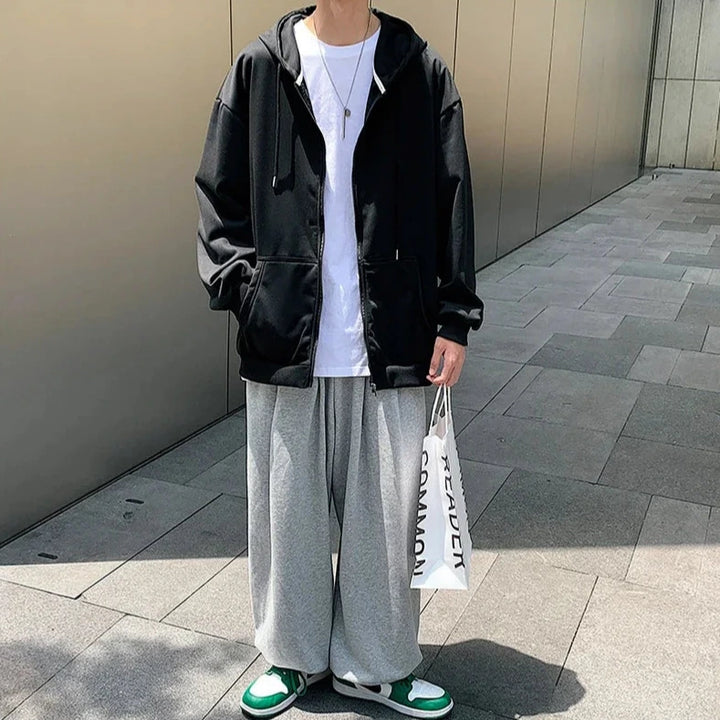 Dark Casual Zip Hoodie Dark Tiger
