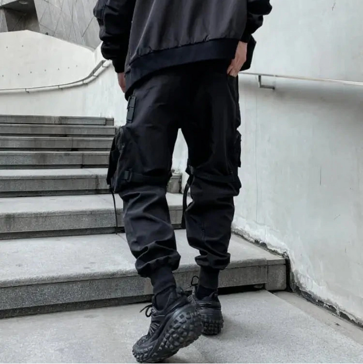 Dark Techwear Cargo Joggers Dark Tiger