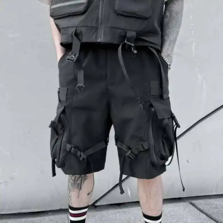 Techwear Multi Pocket Shorts Dark Tiger