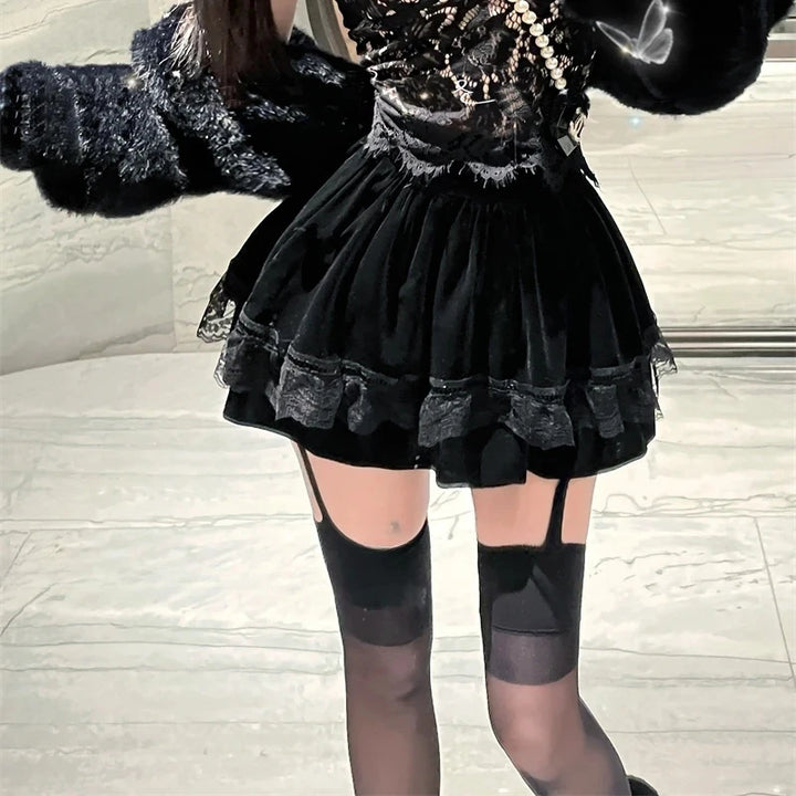 Gothic Lolita Mini Skirt Dark Tiger