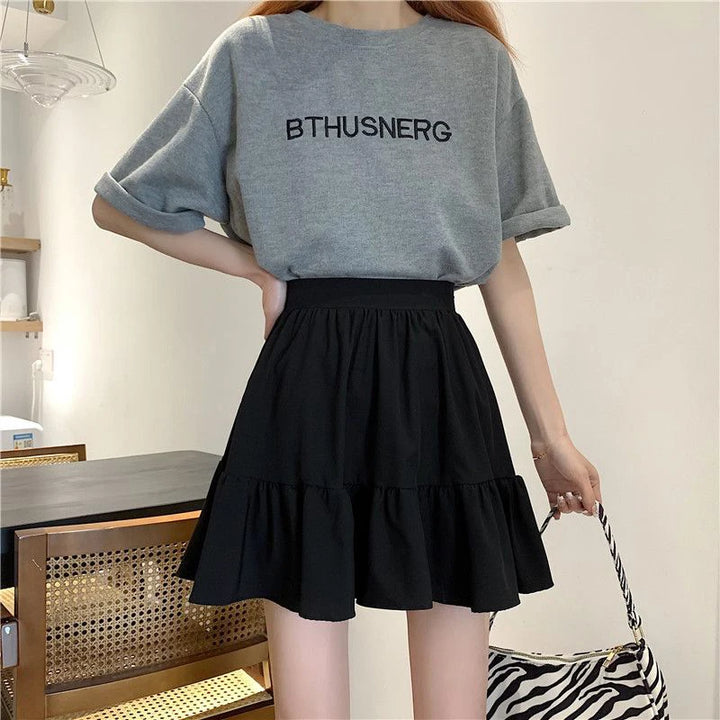 Korean Preppy Mini Skirt Dark Tiger