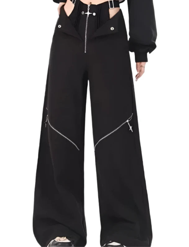 Y2K Gothic Cargo Pants Dark Tiger