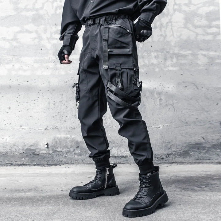 Cyberpunk Casual Cargo Joggers Dark Tiger