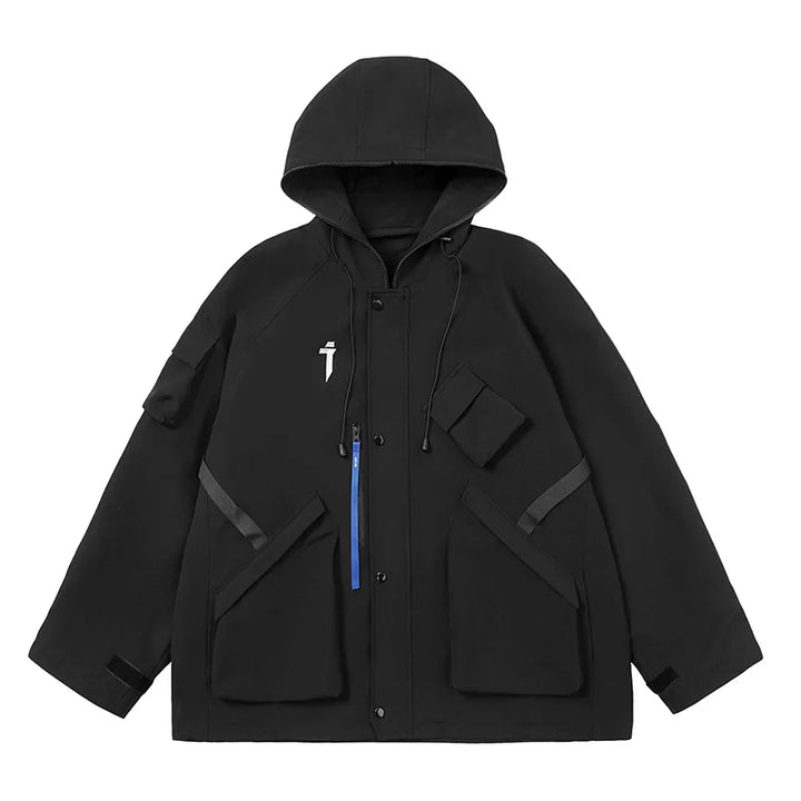 Techwear Hooded Windbreaker Dark Tiger