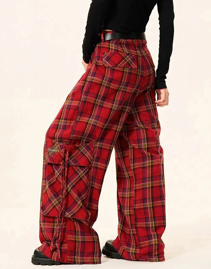 American Checkered Casual Pants Dark Tiger