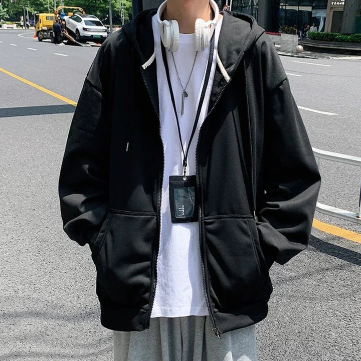 Dark Casual Zip Hoodie Dark Tiger