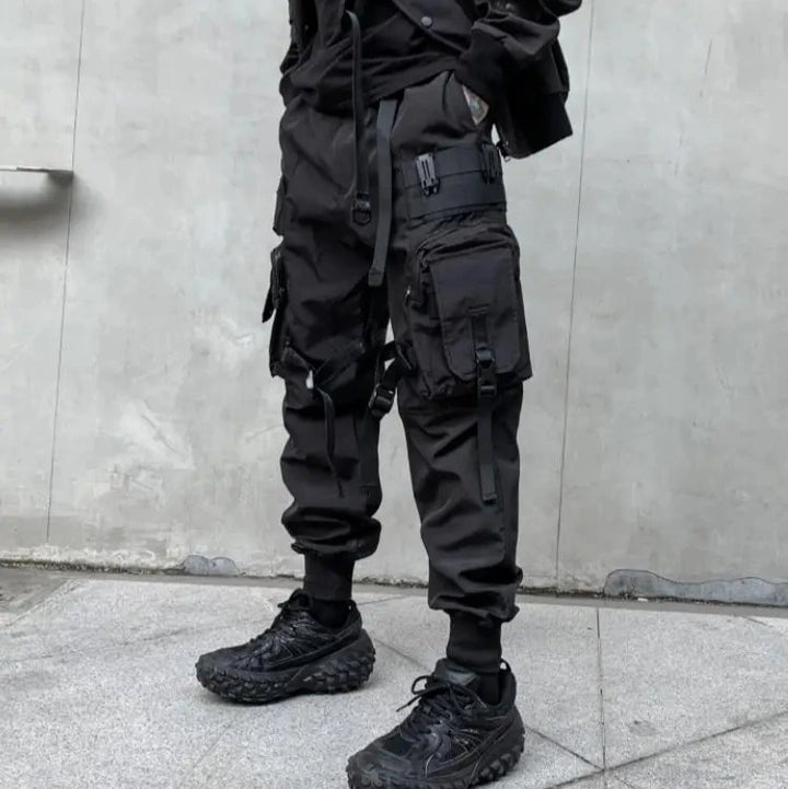 Dark Techwear Cargo Joggers Dark Tiger