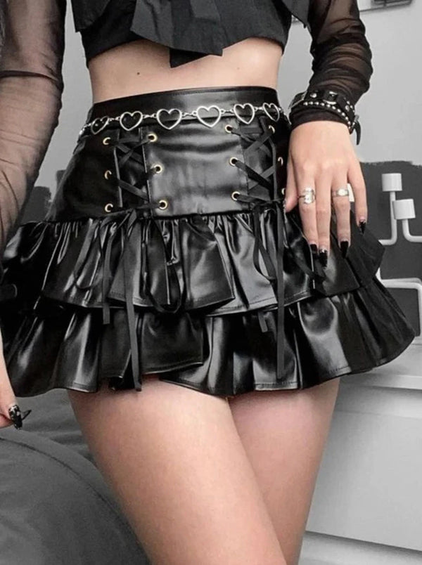 Gothic High Waist Skirt Dark Tiger