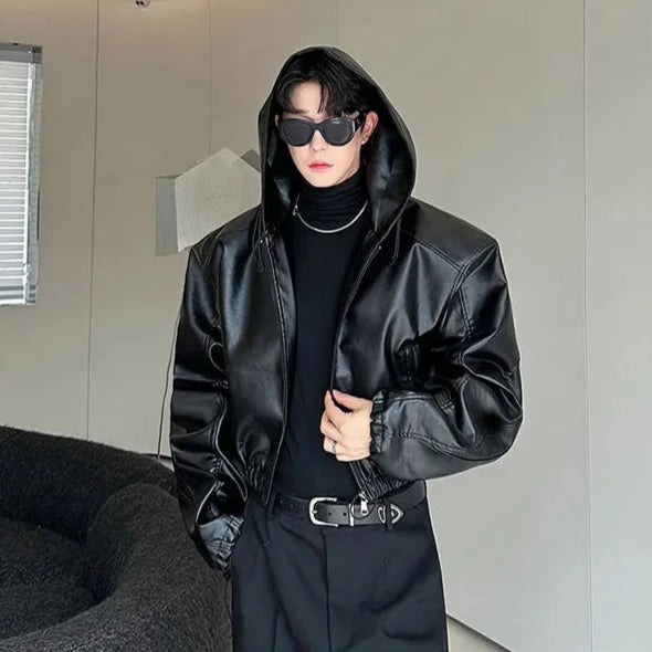 Korean Waterproof Leather Jacket Dark Tiger
